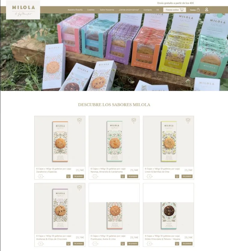 Tienda online Milola Cookies